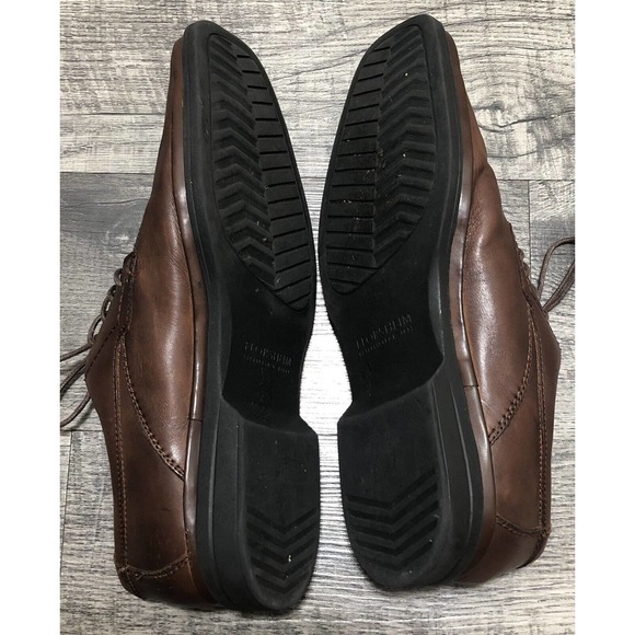 Florsheim Men's Oxford Brown Leather Dress Shoes Loafers Lace Up Tie Size 9D - Picture 3 of 8